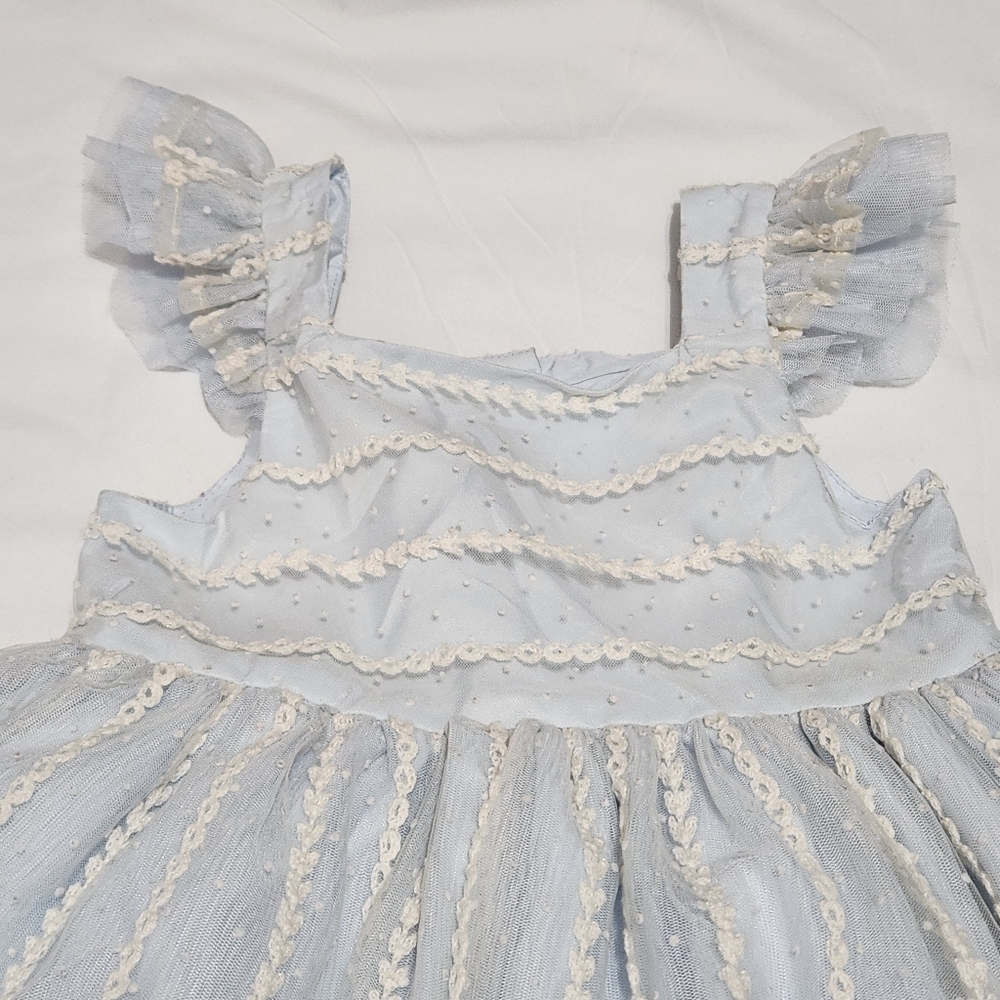 Pastourelle by Pippa & Julie Swiss Dot Empire Waist Embroidered Princess Dress 4 - Picture 5 of 15